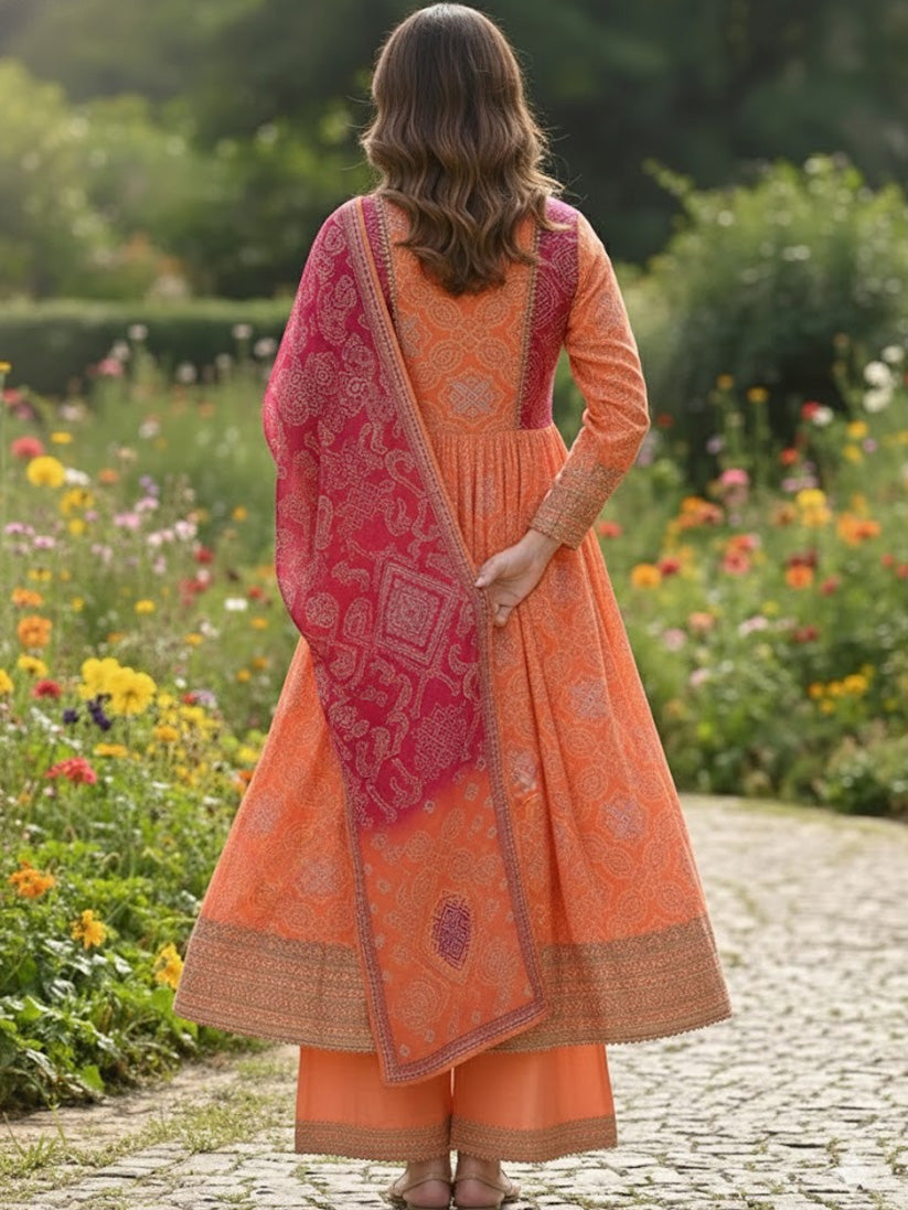 Premium Party Wear Chinon Silk Suit