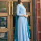 Ladies Smart Choice Sky Blue Ethnic Anarkali Suit with Dupatta