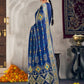 Ladies Smart Choice Navy Blue Designer Anarkali Suit Set