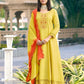 Ladies Smart Choice Mustard Yellow Festive Anarkali Suit Set