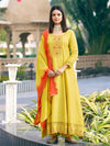 Ladies Smart Choice Mustard Yellow Festive Anarkali Suit Set