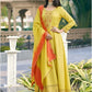 Ladies Smart Choice Mustard Yellow Festive Anarkali Suit Set