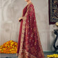 Ladies Smart Choice Maroon Festive Anarkali Suit with Designer Dupatta
