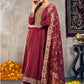 Ladies Smart Choice Maroon Festive Anarkali Suit with Designer Dupatta