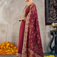 Ladies Smart Choice Maroon Festive Anarkali Suit with Designer Dupatta