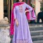 Ladies Smart Choice Lavender Embroidered Anarkali Suit Set