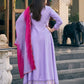 Ladies Smart Choice Lavender Embroidered Anarkali Suit Set