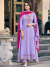 Ladies Smart Choice Lavender Embroidered Anarkali Suit Set