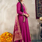 Ladies Smart Choice Royal Wine Embroidered Anarkali Suit Set